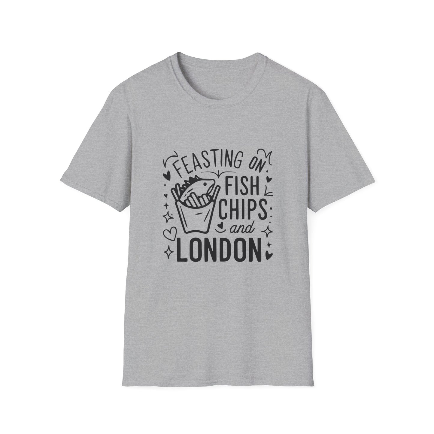 Fish Chips and London Unisex Softstyle T-Shirt