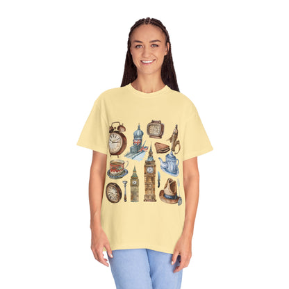 Unisex Garment-Dyed T-shirt - Timeless Symbols - Iconic England