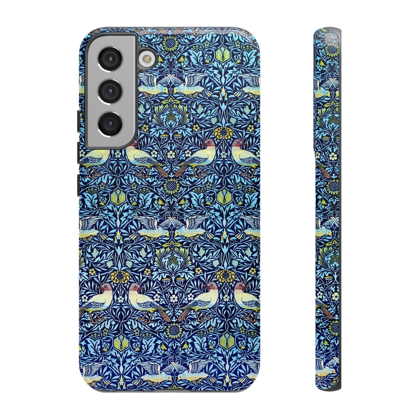 Bird and Floral Pattern Phone Case, Tough Cases, Gift for Nature Lovers, Eco-friendly, Custom Phone Accessories, All-Occasion