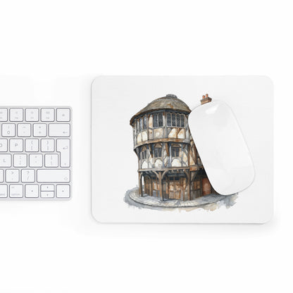 Charming Tudor House Mouse Pad | Functional Office Decor, Gift for Home Office, Gamer, Workstation Accessory, Unique Desk Gift