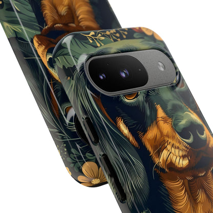 Dachshund Phone Case, Floral Pet Phone Cover, Dog Lover Gift, Tough Phone Case, Custom Dachshund Design, Unique Dog Owner Accessory