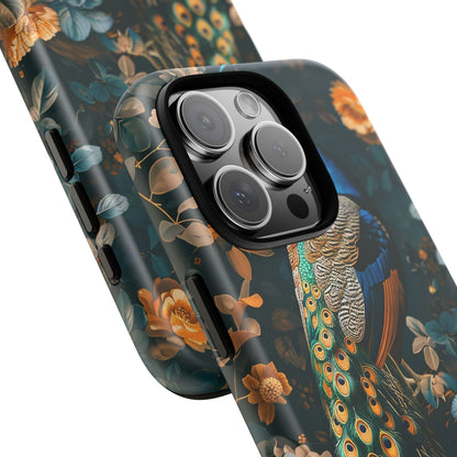 Peacock Phone Case - Elegant Floral Design, Tough Case for Protection, Unique Gift for Nature Lovers, Stylish Accessory, Eco-Friendly