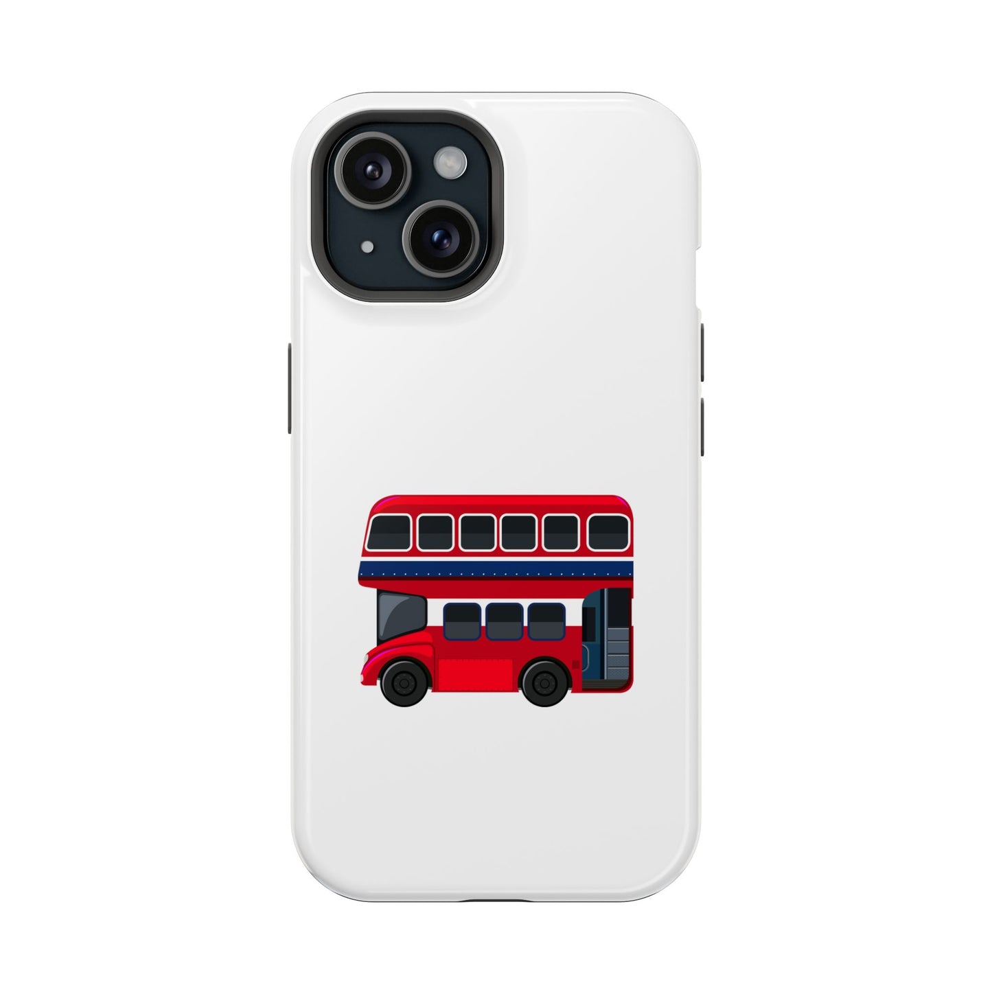 London Bus Magnetic Tough Cases, Phone Cover for Travelers, Gift for Her, Road Trip Accessories, Fun Tech Protection