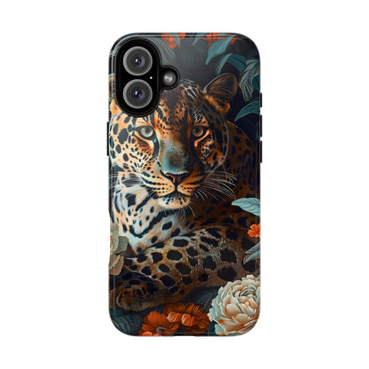 Wildlife Phone Case with Leopard Design | Tough Cases, Animal Prints, Floral Phone Cover, Gift for Nature Lovers, Unique Phone Accessories