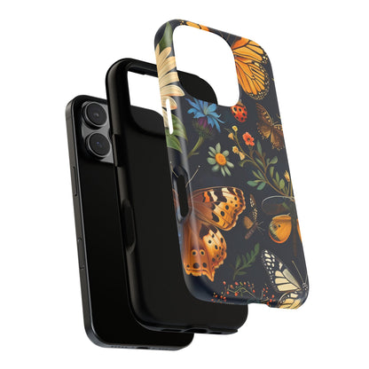 Nature-Inspired Phone Case | Floral Butterfly Design, Tough Phone Cover, Gift for Nature Lovers, Cute Butterfly Case, Home Decor