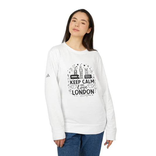 adidas Unisex Fleece Crewneck Sweatshirt - Keep Calm and Always love London