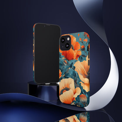 Floral Phone Case, Tough Cases for Protection and Style, Spring Aesthetic, Gift for Her, Phone Accessory for Nature Lovers