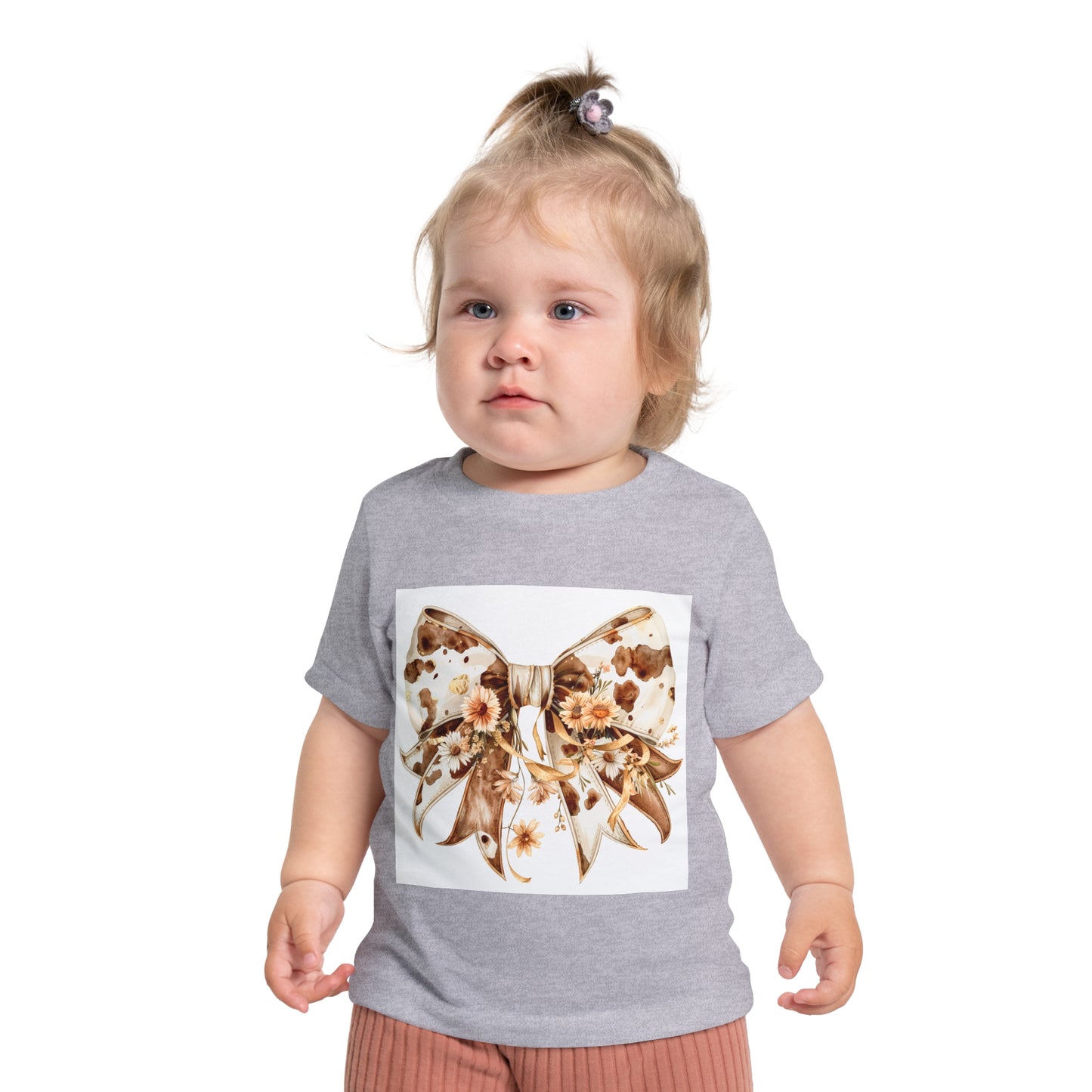 Floral Bow Baby T-Shirt - Cute Short Sleeve Tee for Little Trendsetters