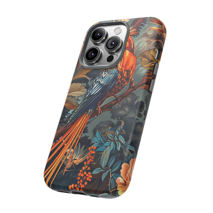 Vibrant Phone Case with Exotic Bird Design, Floral Phone Cover, Tough Case for Nature Lovers, Unique Gift Idea, Phone Accessory, [...]