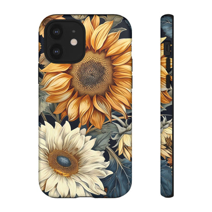 Floral Phone Case for Tough Cases, Sunflower Design, Nature Lover Gift, Birthday Present, Eco-Friendly Accessories, Summer Vibes