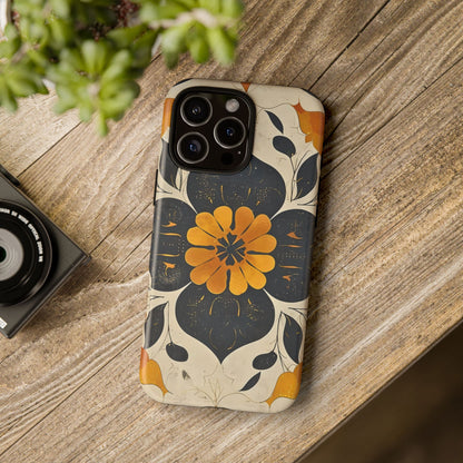 Floral Phone Case - Tough Cases, Botanical iPhone Cover, Vintage Flower Design, Durable Smartphone Protection, Unique Gift Idea