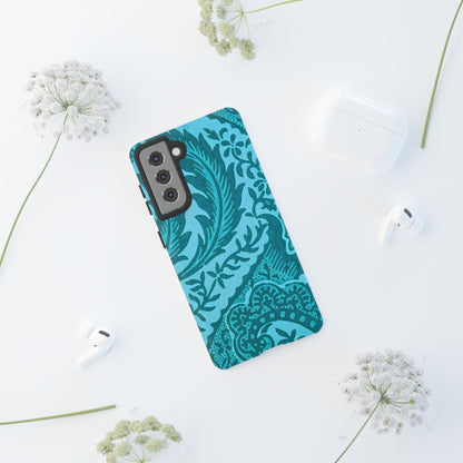 Protective Phone Case with Elegant Teal Design, Tough Cases, Floral Phone Cover, Stylish Smartphone Protection, Gifts for Her, Trendy [...]
