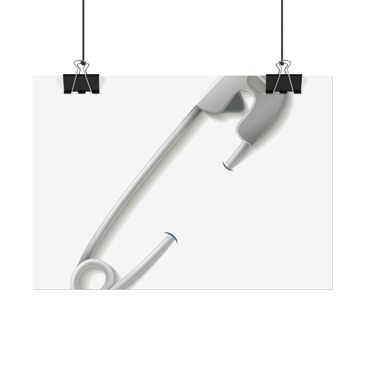 Minimalist Safety Pin Wall Art, Modern Decor, Unique Gift, Home Aesthetic, Art Print, Rolled Poster, Contemporary Interior Design