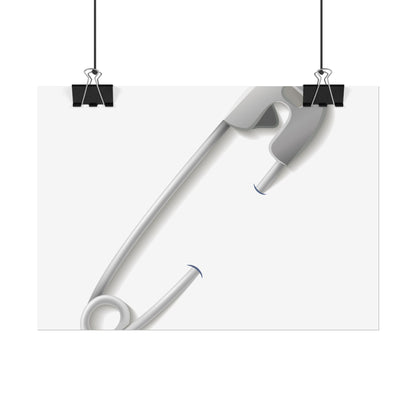 Minimalist Safety Pin Wall Art, Modern Decor, Unique Gift, Home Aesthetic, Art Print, Rolled Poster, Contemporary Interior Design