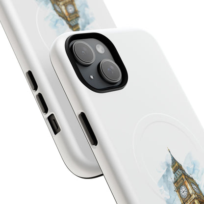 Stylish Tough Magnetic Phone Case, Protective Cell Phone Cover, London Big Ben Design, Gift for Travelers, Trendy Tech Accessories