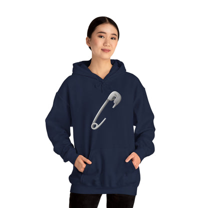 Unisex Heavy Blend™ Hooded Sweatshirt - Minimalist Safety Pin Design