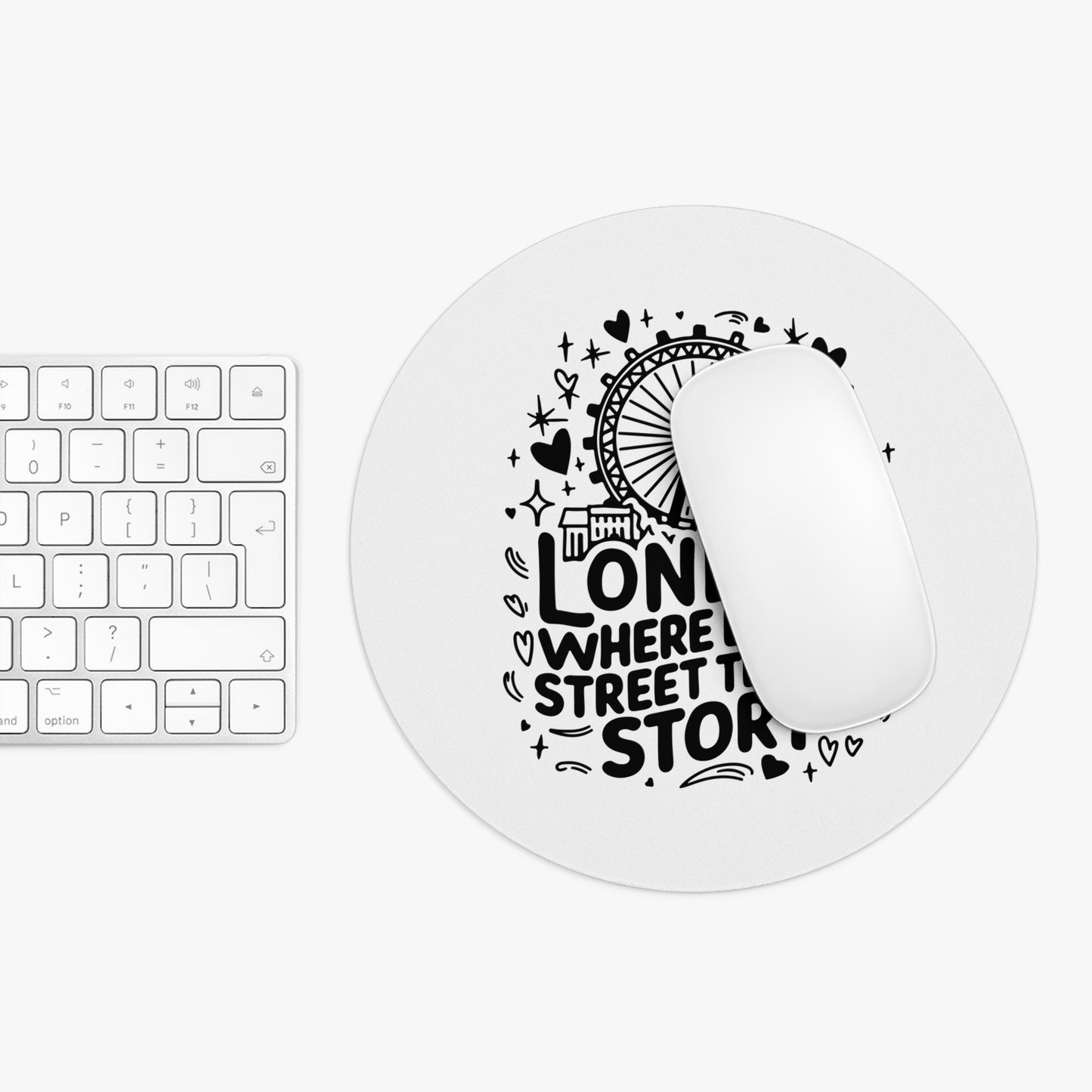 London Story Mouse Pad - City Lover Gift, Cute Desk Accessory, Home Office Decor, Travel Enthusiast, Unique Mousemat
