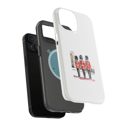 Stylish Magnetic Phone Case with Guards Design, Fun Phone Cover, Unique Gifts for Tech Lovers, Elegant Protection for All Phones