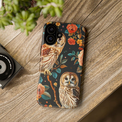 Owl Phone Case with Floral Design, Tough Phone Cover for Nature Lovers, Gift for Bird Enthusiasts, Stylish Protection for Smartphones, [...]