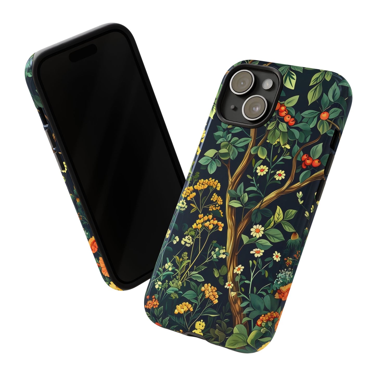 Floral iPhone Case, Nature Inspired Tough Case, Botanical Phone Cover, Eco-Friendly Gift, Unique Floral Design