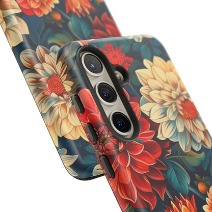 Floral Phone Case - Vibrant Tough Cases, Stylish Floral Cell Phone Cover, Gift for Her, Trendy Phone Accessory, Flower Design