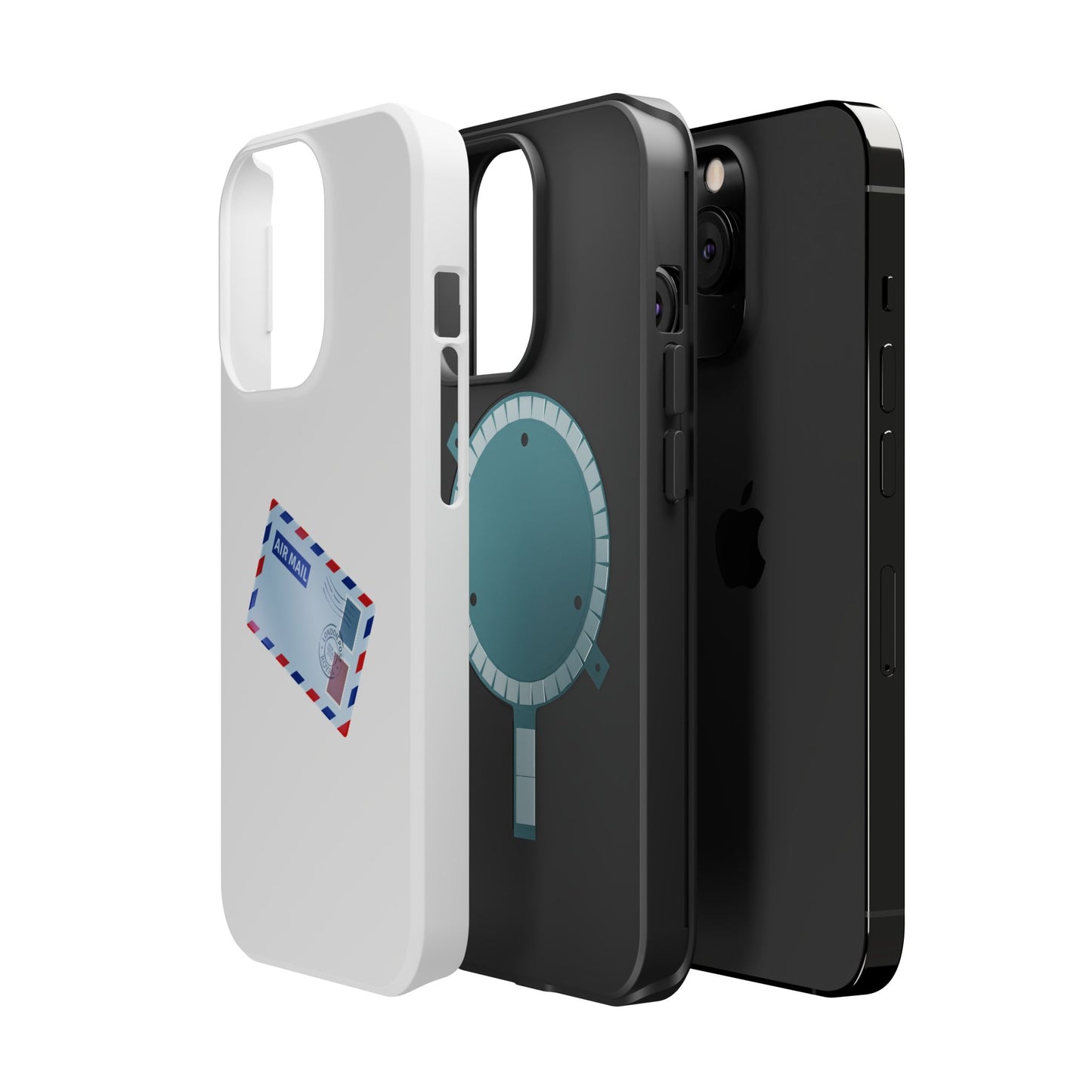 Air Mail Design Magnetic Phone Cases, Custom Phone Cover, Unique Gift for Travelers, Stylish Accessories for Holidays, Fun Phone Cases