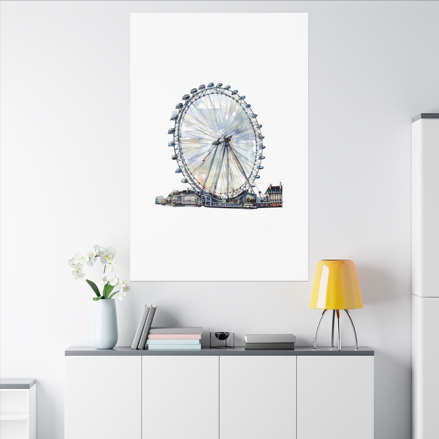 London Eye Canvas Print, Wall Art Decor, Travel Gift, Home Decoration, Unique Art Piece