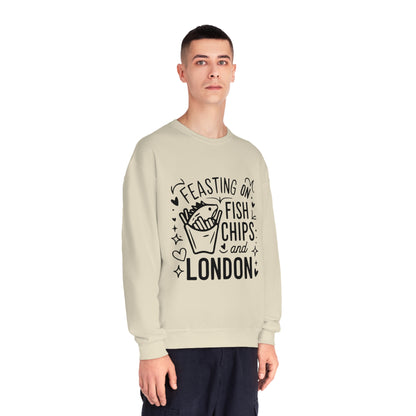 Unisex NuBlend® Crewneck Sweatshirt - Fish Chips and London