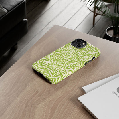 Green Leaf iPhone Case, Tough Cases, Botanical Phone Protection, Eco-Friendly Cover, Nature Lover Gift, Trendy Cell Phone Accessory