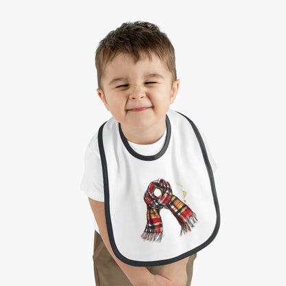 Cozy Scarf Baby Bib, Winter Baby Shower Gift, Cute Infant Drool Bib, Decorative Baby Bib for Celebrations, Stylish Baby Accessory