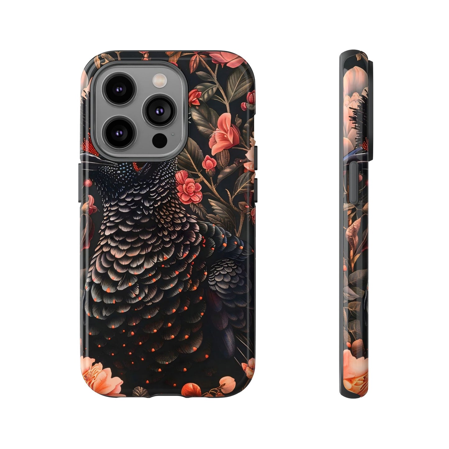 Tough Cases: Floral Design Phone Case, Stylish Protection for Your Phone, Unique Gift for Bird Lovers, Vibrant Floral Art, [...]