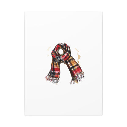 Autumn Scarf Canvas Art Print | Cozy Home Décor, Gift for Fall Lovers, Seasonal Wall Art, Unique Interior Design