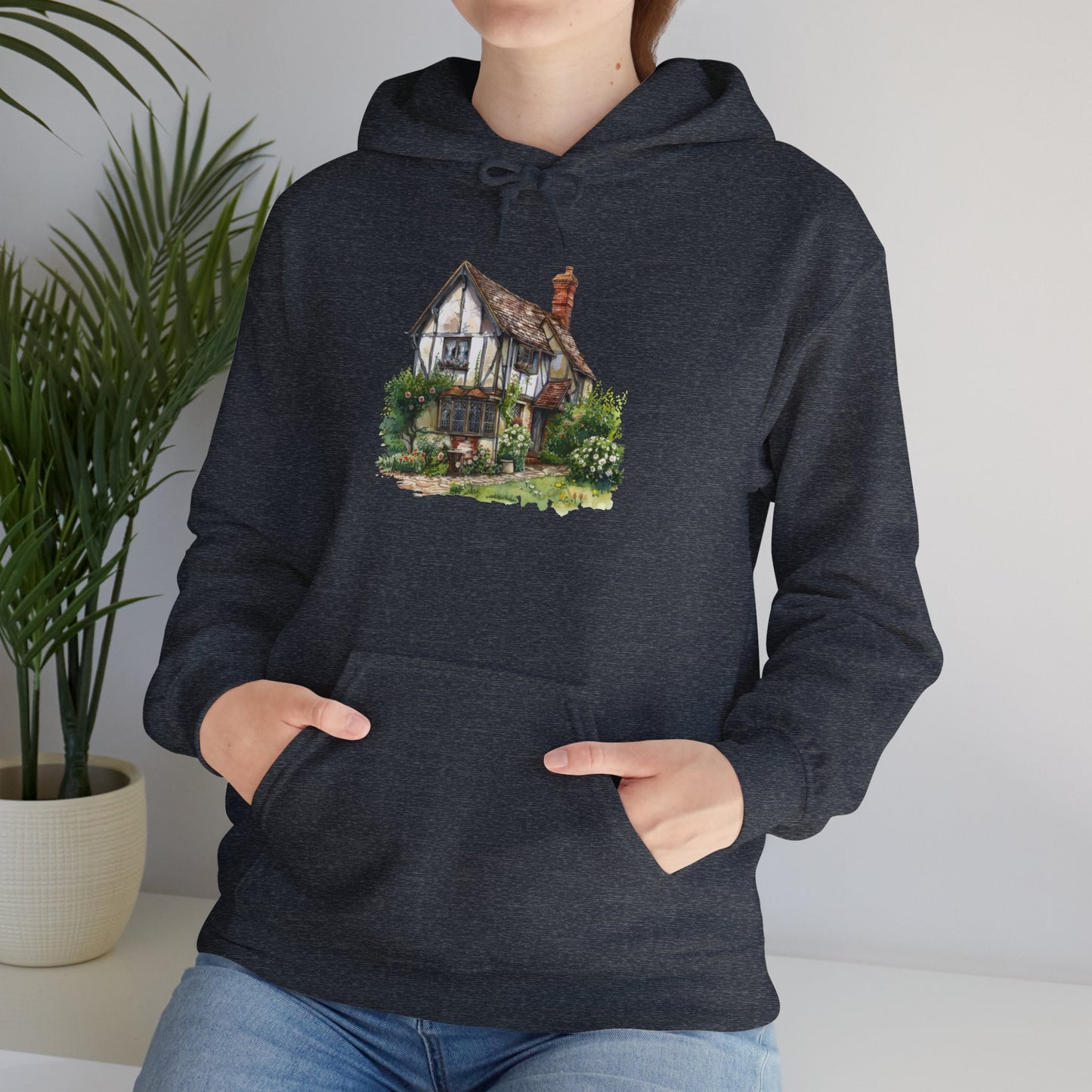 Unisex Heavy Blend™ Hooded Sweatshirt - Charming & Cozy - Life in a British Village House