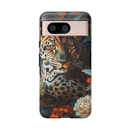 Wildlife Phone Case with Leopard Design | Tough Cases, Animal Prints, Floral Phone Cover, Gift for Nature Lovers, Unique Phone Accessories