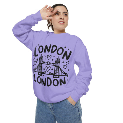 Unisex Garment-Dyed Sweatshirt - Relaxing London