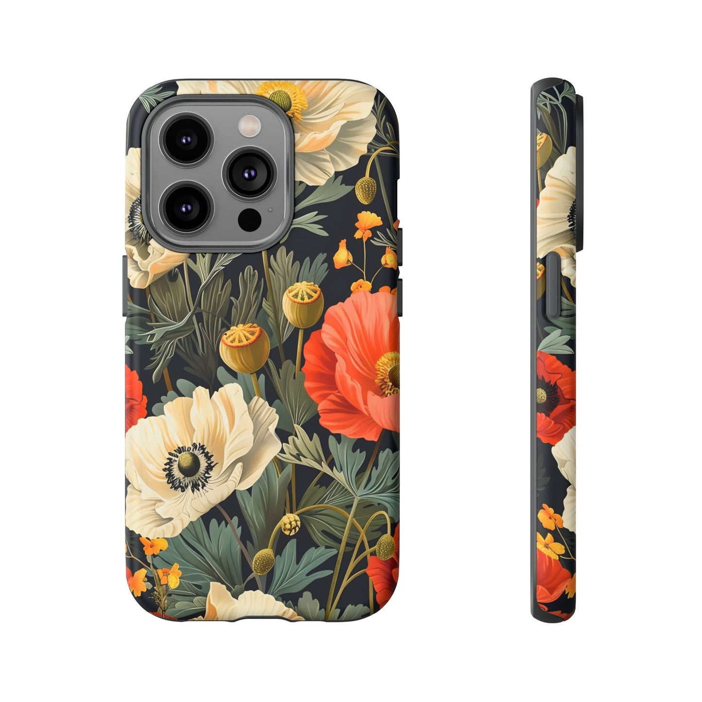 Floral Phone Case, Tough Cases with Botanical Design, Flower Protection Case, Gift for Nature Lovers, Eco-Friendly Mobile Cover