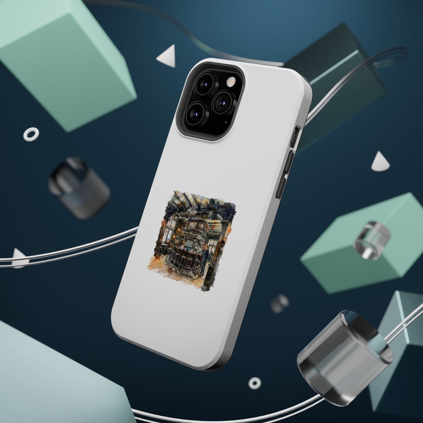 Artistic Magnetic Tough Cases | Stylish Phone Cover, Unique Illustrative Cases, Customizable Gifts for Travelers, Holiday Season Perfec
