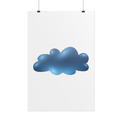 Blue Cloud Art Print, Minimalist Wall Decor, Kids Room Wall Art, Nursery Poster, Aesthetic Home Decor, Modern Art Print