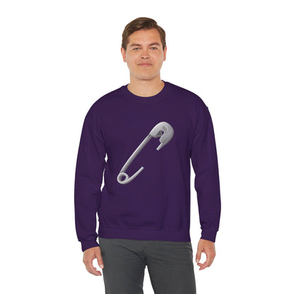 Unisex Heavy Blend™ Crewneck Sweatshirt Classy - Minimalist Safety Pin