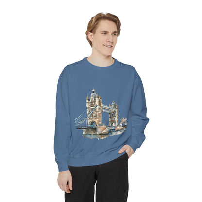 Unisex Garment-Dyed Sweatshirt - London Bridge