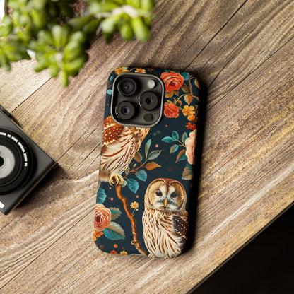 Owl Phone Case with Floral Design, Tough Phone Cover for Nature Lovers, Gift for Bird Enthusiasts, Stylish Protection for Smartphones, [...]