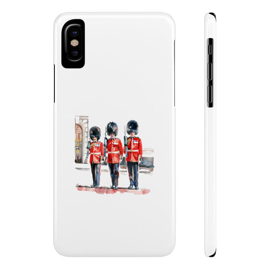 Slim Phone Case with Iconic British Guard Design - Perfect for Travel, Unique Gift, Cell Phone Accessory, Trendy Cover, London Souvenir