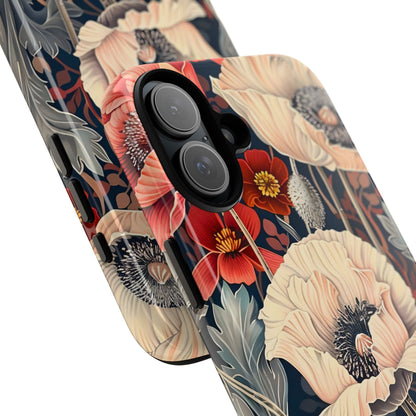Floral iPhone Case, Tough Phone Cover, Artistic Protection, Flower Design, Unique Gift for Her, Phone Accessory, Trendy Tech