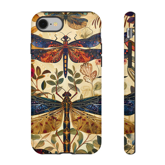 Vintage Dragonfly Phone Case, Nature Inspired, Tough Cases, Eco-Friendly Gift, Bohemian Style, Insect Design
