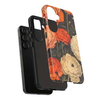 Floral Phone Case with Tough Protection, Blooming Ranunculus Design, Durable Cover, Gift for Flower Lovers, Eco-Friendly Phone Accessory
