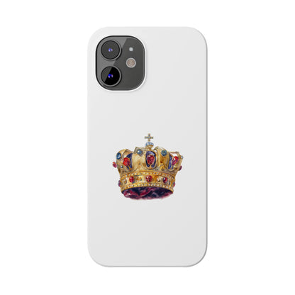 Royal Crown Slim Phone Cases | Elegant Phone Cover, Gifts for Her, Phone Accessories, Holiday Gift, Unique Design