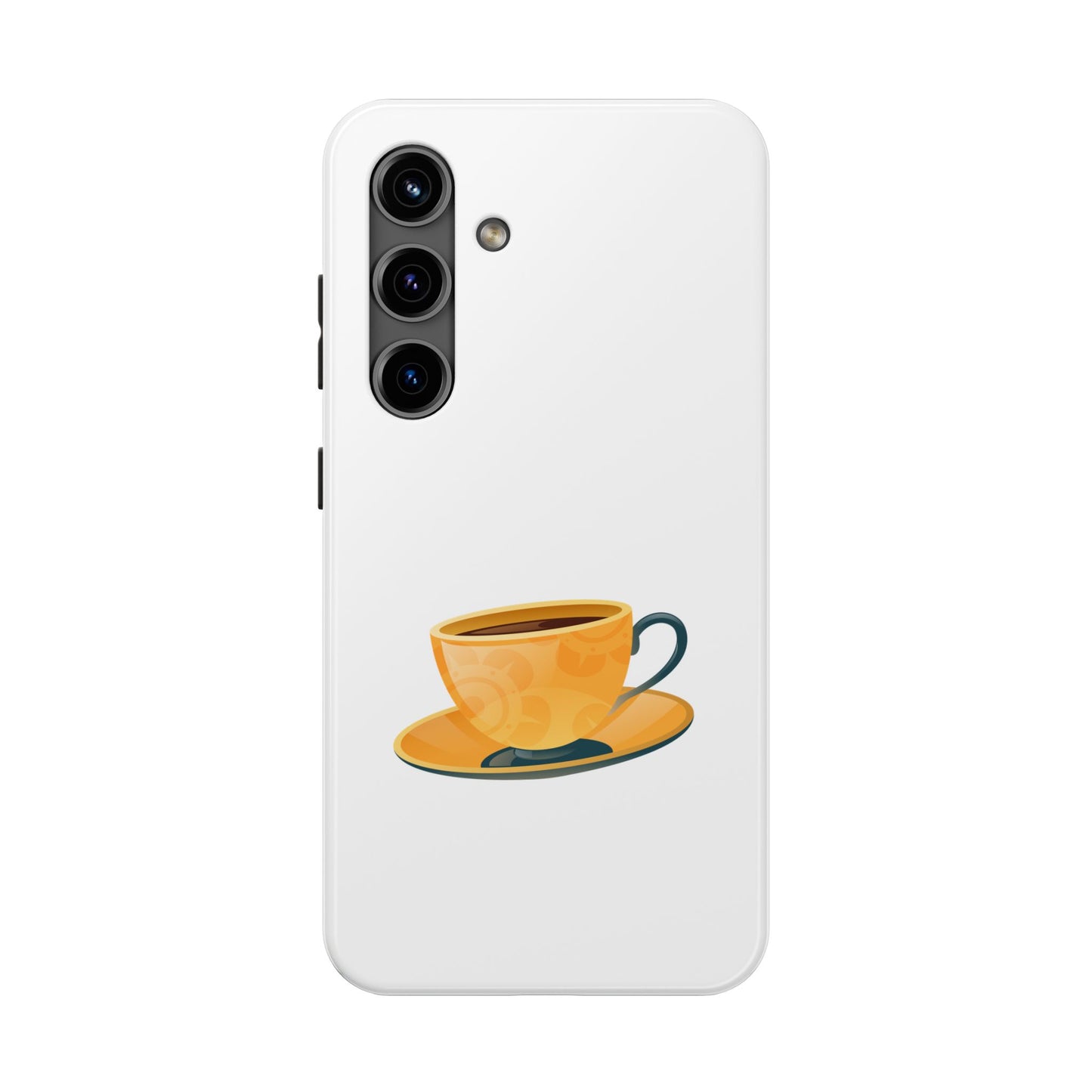 Stylish Tough Phone Case with Coffee Cup Design, Coffee Lover Gift, Phone Accessories for Fall, Cute Phone Cover, Durable Protection
