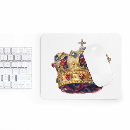 Regal Crown Mouse Pad | Royal Desk Accessory, Office Gift, Gamer Gear, Unique Home Decor, Elegant Computer Mat