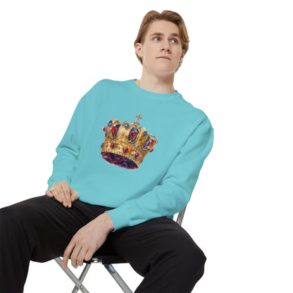 Unisex Garment-Dyed Sweatshirt Trendy - British Royal Crown