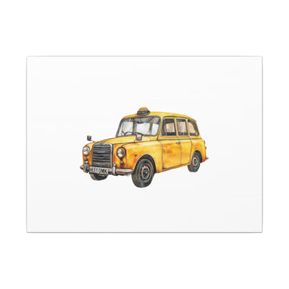 Vintage Taxi Matte Canvas, Stretched, 0.75" (Multi-Size)